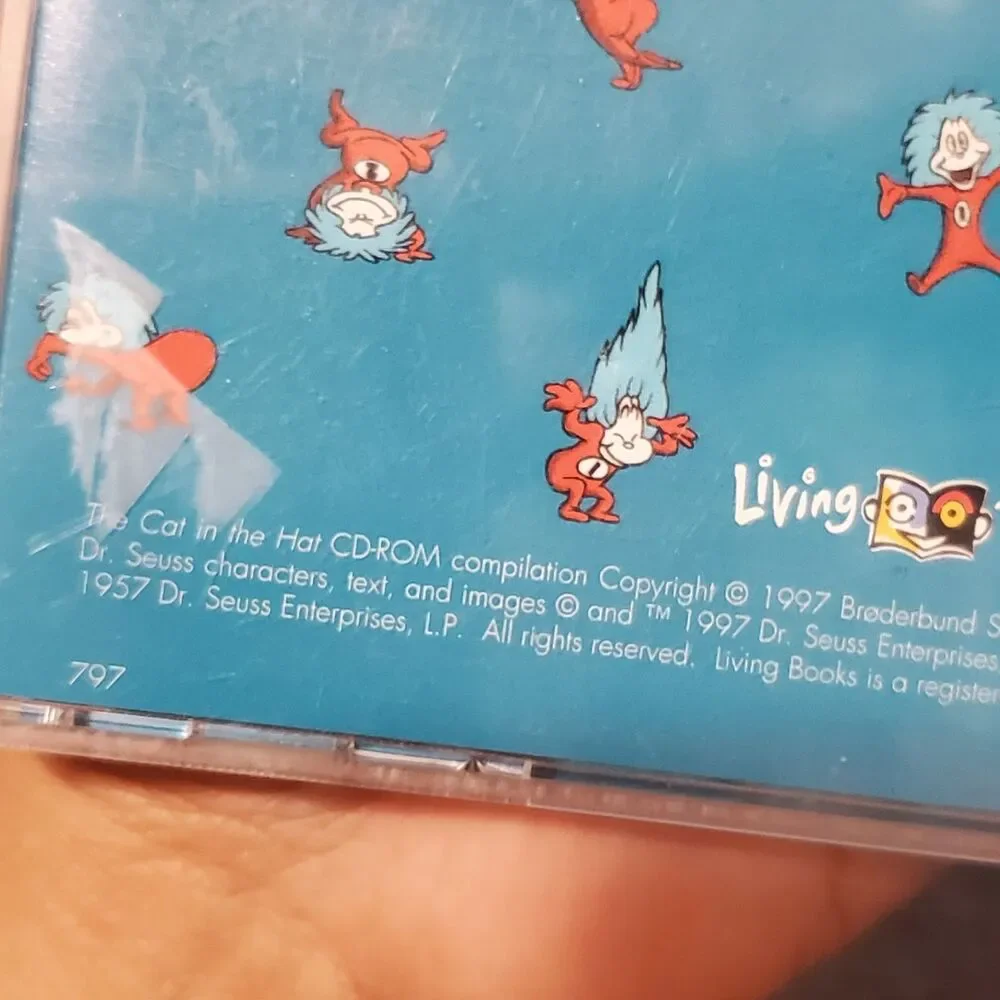 The Cat In The Hat By Dr Seuss PC Game Living Books User's Guide Vintage 90s